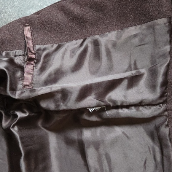 Abercrombie & Fitch EUC Dark Coffee Cropped Wool-Blend Coat XXS - Picture 9 of 16